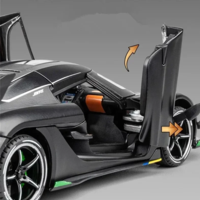 Метална кола с отварящи се врати капаци светлини и звуци Koenigsegg Jesko 1:24