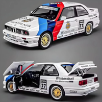 Метална кола с отварящи се врати капаци светлини и звуци BMW M3 E30 DTM 1:24