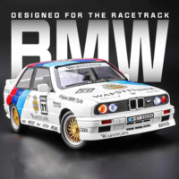 Метална кола с отварящи се врати капаци светлини и звуци BMW M3 E30 DTM 1:24