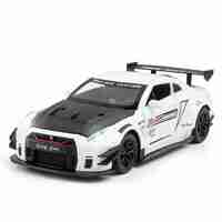 Метална кола с отварящи се врати, светлини и звуци Nissan GT-R Nismo 1:24