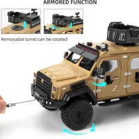 Метален военен джип с отварящи се врати капаци светлини и звуци 1:24