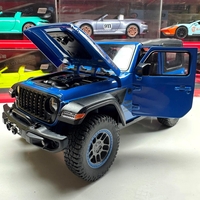 Метален джип с отварящи се врати капаци светлини и звуци Jeep Rubicon 1:18