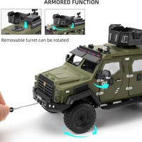 Метален военен джип с отварящи се врати капаци светлини и звуци 1:24