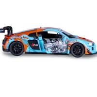 Метална кола с отварящи се врати и капаци светлини и звуци MSZ AUDI R8 LMS 1:24