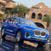 Метална кола с отварящи се врати капаци светлини и звуци BMW X7 1:24