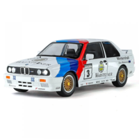 Метална кола с отварящи се врати капаци светлини и звуци BMW M3 E30 DTM 1:24