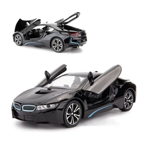 Метална кола с отварящи се врати и капаци светлини и звуци BMW i8 1:24