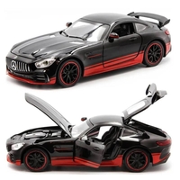 Метална кола с отварящи се врати, капаци, светлини и звуци Mercedes-Benz GT63 AMG 1:24