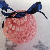 Коледна топка розова