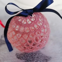 Коледна топка розова