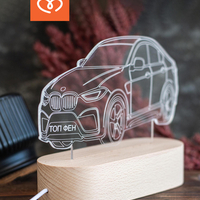 LED лампа Кола – подарък за любителите на автомобили, Персонализирана нощна лампа