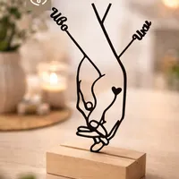 Романтичен подарък за влюбени – Изненада персонализиран плакет Обичам те