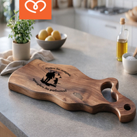 Орехова дъска за мезета с надпис | Дървена дъска за рязане с надпис  |  Гравирана дъска за ловец
