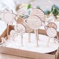 Слънчева система – проект за училище „Направи си сам“ | дървен модел планети за оцветяване