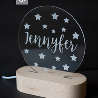 Детска настолна лампа с име – подарък за рожден ден за дете