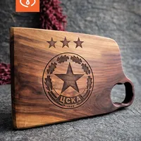 ЦСКА дъска за мезета,  Орехова дъска за подарък, Дървена дъска с лого подарък за футболен фен