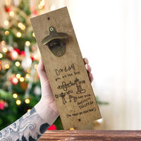 Дървена Отварачка | Подарък Рисунката на детето ви гравирана върху дърво