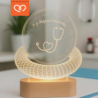 Персонализирана Табела - Лампа с име за доктор – Идеален подарък за нов кабинет или благодарност