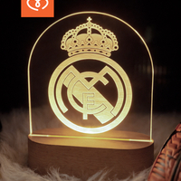 Футболна Лампа с Лого на Отбор  Реал Мадрид – подарък за фен
