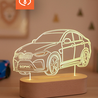 LED лампа Кола – подарък за любителите на автомобили, Персонализирана нощна лампа