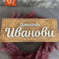 Дървена табела за врата с име, фамилия – Персонализирана табела