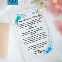 Покана за кръщене, Акрилна покана за кръстници | Свето кръщение покана