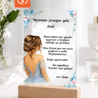 Подарък за жена за рожден ден – персонализирана картичка с име и пожелание