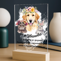 Подарък за ветеринарен лекар – персонализиран плакет за благодарност