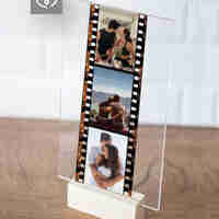 Персонализиран Плакет с Ретро Фото Лента – Колаж с 3 Снимки