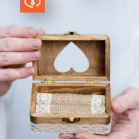Сватбена кутия за пръстени | Винтич сватба | Дървена кутия за пръстени