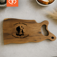 Орехова дъска за мезета с надпис | Дървена дъска за рязане с надпис  |  Гравирана дъска за ловец