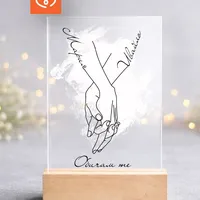 Персонализиран плакет за влюбени с имена – подарък за двойка