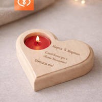 Романтичен подарък за Свети Валентин – свещник с имена и пожелание