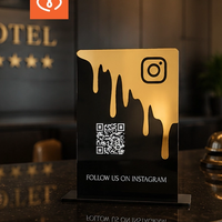 Персонализирана QR табела за Instagram, TikTok и Google Reviews от огледален плексиглас