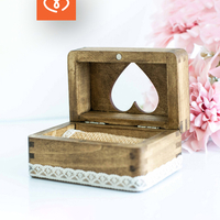 Сватбена кутия за пръстени | Винтич сватба | Дървена кутия за пръстени