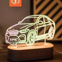 LED лампа Кола – подарък за любителите на автомобили, Персонализирана нощна лампа