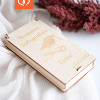 Дървен плик за пари за абитуриентски бал, кутия за пари, подарък за абитуриент