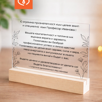 Благодарствен подарък за доктор, лекар или медицински екип | Персонализиран плакет