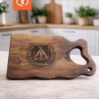 Дъска Левски лого, Дъска за мезета, Орехова дъска за подарък, Дървена дъска с лого подарък за футболен фен на Левски