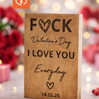 Романтична дървена табела за Свети Валентин подарък за влюбени