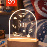 Детска нощна LED лампа с име – персонализирана настолна лампа за детска стая