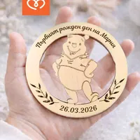 Подарък за кръщене и рожден ден – персонализиран подарък за гости на дете с мече