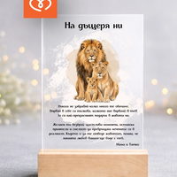 Картичка за дъщеря за рожден ден | Акрилен плакет с пожелание