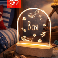 Детска нощна LED лампа с име – персонализирана настолна лампа за детска стая