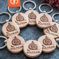 Ключодържател с лого – дървен персонализиран подарък