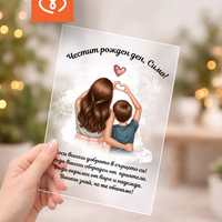 Подарък за син – персонализирана картичка за рожден ден за момче - специално послание