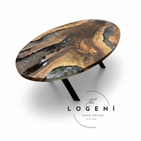 Епоксидна маса от масивно дърво – Oval | LogeniWood