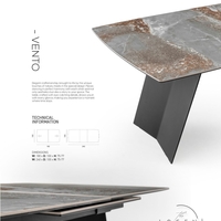 VENTO – Дизайнерска маса със синтерована порцеланова плоча