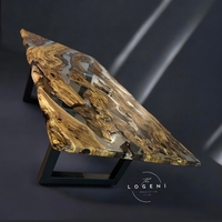 Луксозна дизайнерска маса от маслиново дърво и епоксидна смола