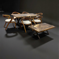 Луксозна орехова маса с епоксид – 180×90 см